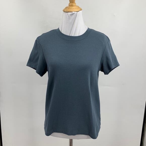 Cuts T Shirt Womens L Large Dusty Blue Cotton Blend Tomboy Short Sleeve Stretch - Picture 2 of 11
